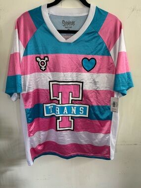 Spencer's Trans Pride Women’s Jersey - Pink, Blue & White